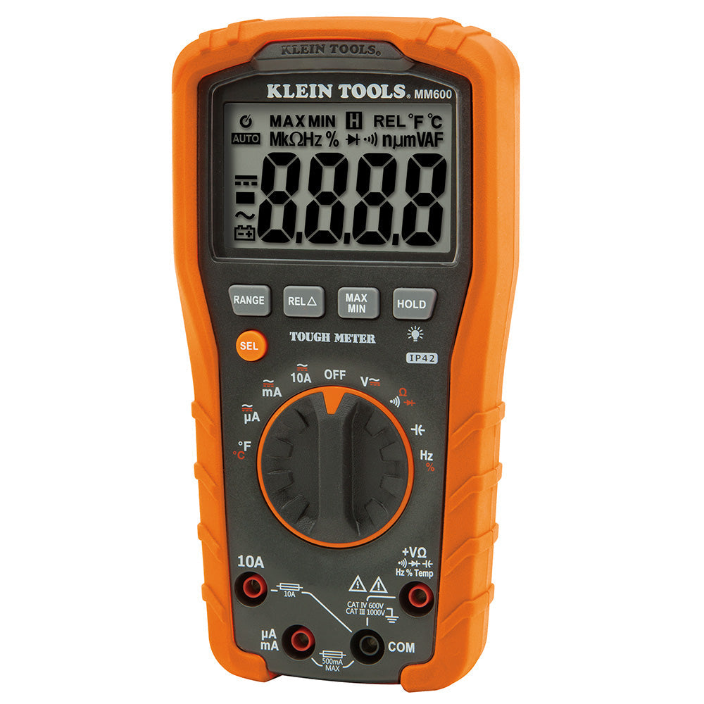 Klein Tools MM600 Digital Multimeter, Auto-Ranging, 1000V